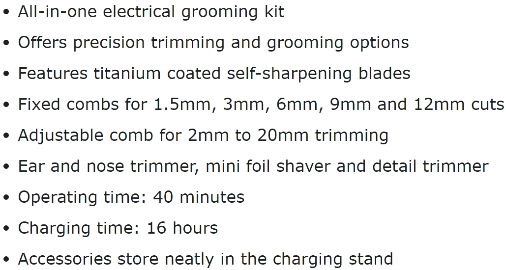 מכונת תספורת מקצועית לעיצוב זקן רמינגטון REMINGTON PG6130 TEXT